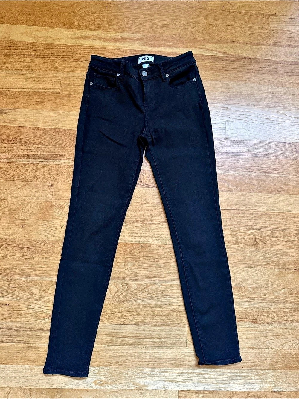 Paige Skinny Jeans in Black Waist 26